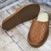 Мужские кожаные утепленные тапочки Tylbut TB208br