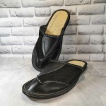 Комнатные мужские кожаные тапочки Tylbut TB398bl