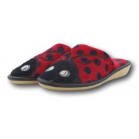Бархатные тапочки детские с Божьей коровкой БЕЛСТА (BELSTA) B3001 красные