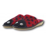 Бархатные тапочки детские с Божьей коровкой БЕЛСТА (BELSTA) B3001 34 размера красные