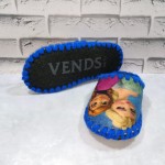 Детские фетровые тапочки для девочек ручной работы VENDS 838blu