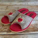 Кімнатні жіночі велюрові тапочки відкриті БЕЛСТА (BELSTA)