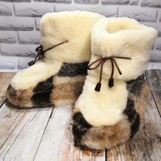 Домашние мужские угги (чуни) из мериносовой шерсти Eluna 1005-03