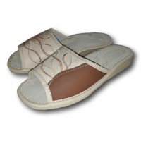 Комнатные женские кожаные тапочки Nowbut N119